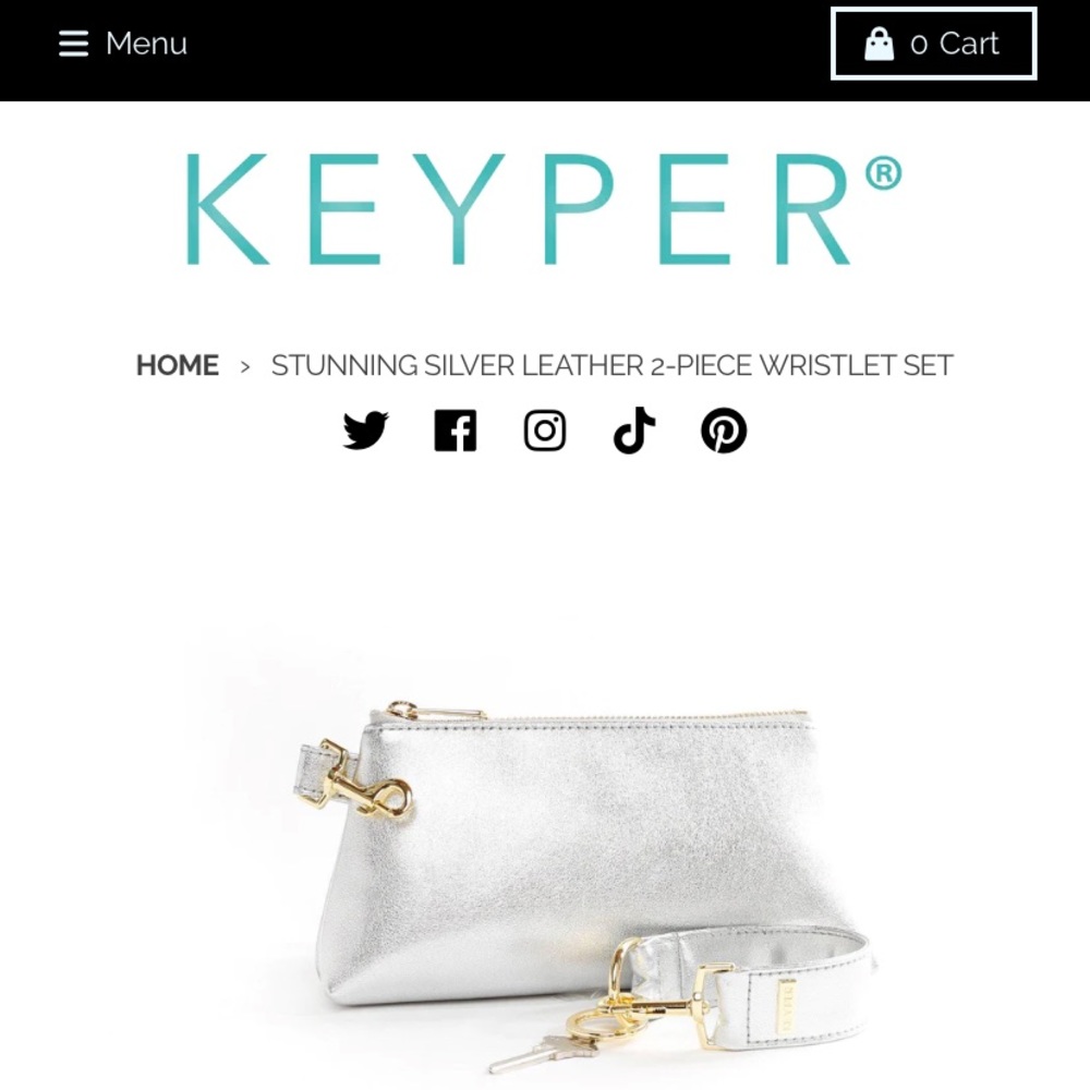 Keeper Wristlet Removable Handle With Key Chain - image 1